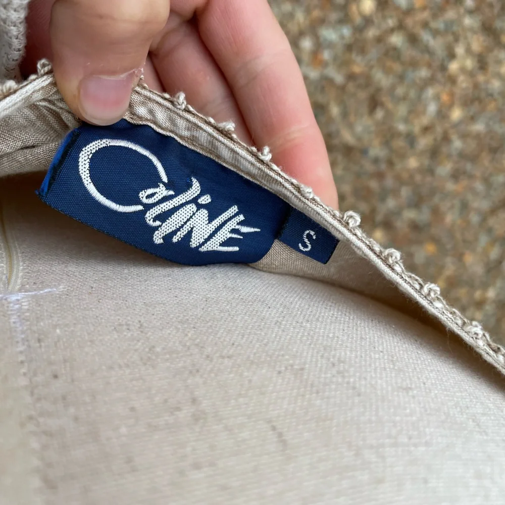 Vintage Coline Y2K fairycore Gypsy beige viscose embroidered drop waist dress - Picture 12 of 14